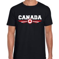 Canada landen t-shirt zwart heren - thumbnail