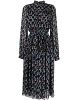 DVF Diane von Furstenberg robe mi-longue Kent à imprimé géométrique - Noir