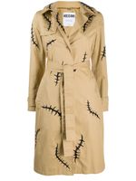 Moschino trench à détails brodés - Tons neutres