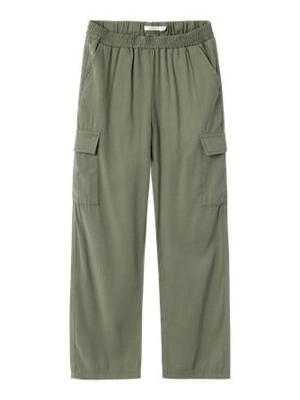 Name it zomer cargo broek meisjes - groen - straight fit - NkfBella