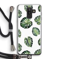 Tropische bladeren: Samsung Galaxy J8 (2018) Transparant Hoesje met koord