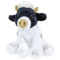 Pluche knuffel dieren zittende koe 15 cm   -