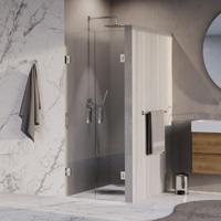 Brauer Void - Pendeldeuren - Helder Glas - 70 x 200 cm - incl. Glascoating - Chroom