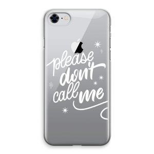 Don't call: iPhone 8 Transparant Hoesje