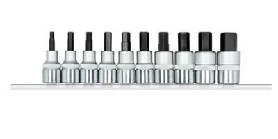 Gedore R62558010 | Dopsleutel-schroevendraaierset | 1/2" | IN 5-IN 17 | op rail | 10-dlg 3300023