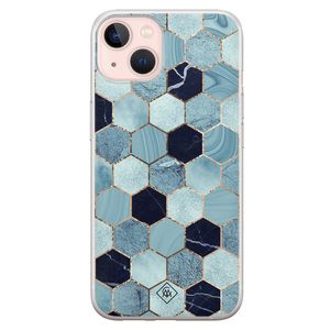 iPhone 13 siliconen hoesje - Blue cubes