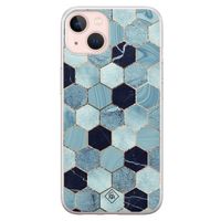 iPhone 13 siliconen hoesje - Blue cubes