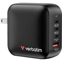Verbatim Mini GaN Charger Reislader 100 W 1x USB-A, 3x USB-C USB PD, USB PD 3.0, QC 3.0 Zwart Snellader, GaN, Met adapter voor Europa, Met adapter voor Verbatim Mini GaN Charger Reislader 100 W 1x USB-A, 3x USB-C USB PD, USB PD 3.0, QC 3.0 Zwart Snellader, GaN, Met adapter voor Europa, Met adapter voor