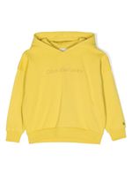 Calvin Klein Kids hoodie en coton à logo brodé - Jaune