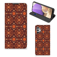 Samsung Galaxy A32 5G Hoesje met Magneet Batik Brown