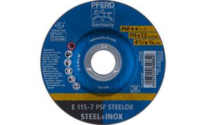 PFERD 62011640 E 115-7 PSF STEELOX Afbraamschijf gebogen Diameter 115 mm Boordiameter 22.23 mm RVS, Staal 10 stuk(s)