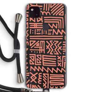 Marrakech Pink: Pixel 4a 5G Transparant Hoesje met koord