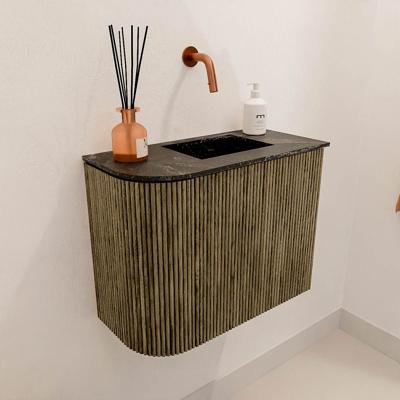 Toiletmeubel Mondiaz Joya Dlux | 51.6 cm | Meubelkleur Dusk | Faye wastafel Lava Wasbak Rechts | Zonder kraangat(en)
