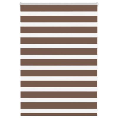 VidaXL Zebra rolgordijn 105x100 cm stofbreedte 100,9cm polyester bruin