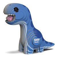 Eugy 3d-puzzel Bronto Junior 7,6 X 3,3 Cm Karton Blauw - thumbnail