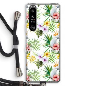 Gele kuif: Sony Xperia 1 III Transparant Hoesje met koord