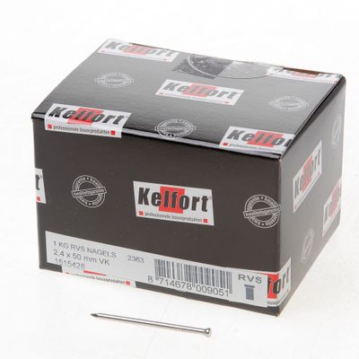 Draadnagel verloren kop RVS 2.4 x 50mm 1kg