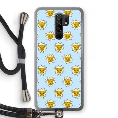 Leeuwenkoppen: Xiaomi Redmi 9 Transparant Hoesje met koord