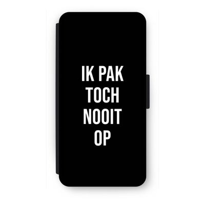 Ik pak nooit op - Zwart: iPhone SE 2020 Flip Hoesje
