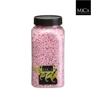 Gravel roze fles 1 kilogram - Mica decorations