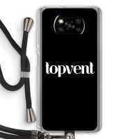 Topvent Zwart: Xiaomi Poco X3 NFC Transparant Hoesje met koord