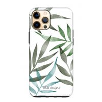 Tropical watercolor leaves: iPhone 12 Pro Max Tough Case