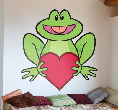 Sticker kind kikker hart