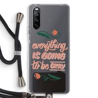 Optimistic flower girl: Sony Sony Xperia 10 III Transparant Hoesje met koord