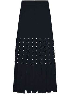 Simkhai jupe mi-longue Katarina à détail de perles - Noir