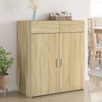 Dressoir 80x42,5x93 cm bewerkt hout sonoma eikenkleurig