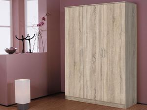 Kast RAYMOON 3 deuren 120 cm (garderobekast) sonoma