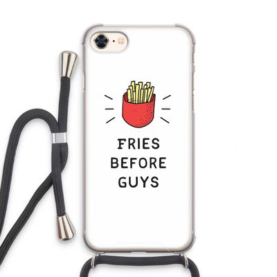 Fries before guys: iPhone 7 Transparant Hoesje met koord