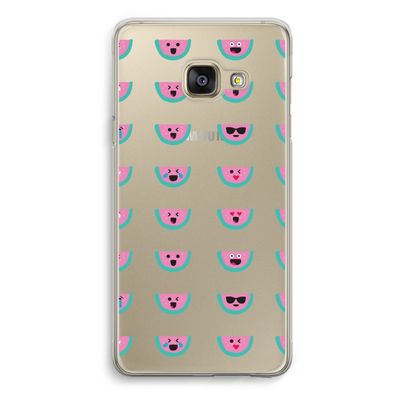 Smiley watermeloenprint: Samsung Galaxy A3 (2016) Transparant Hoesje