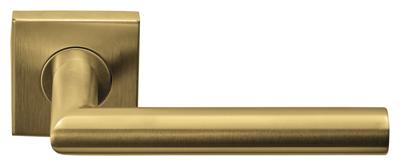 Formani deurkruk Basics LB2-19BSQ geveerd op vierkant rozet - PVD goud