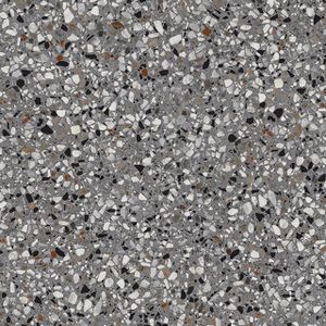 Vtwonen terrazzo Vloer- en wandtegel 60x60cm Gerectificeerd mat lead flakes 1915336