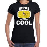 Dieren blauwborst vogel t-shirt zwart dames - birds are cool shirt