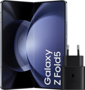 Samsung Galaxy Z Fold 5 512GB Blauw 5G + Samsung Oplader 25 Watt Zwart