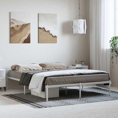 Bedframe metaal wit 150x200 cm
