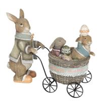 Clayre & Eef Bruine Decoratie konijnen 21*8*11 cm 6PR2334 - thumbnail