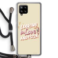 Pizza is the answer: Samsung Galaxy A42 5G Transparant Hoesje met koord