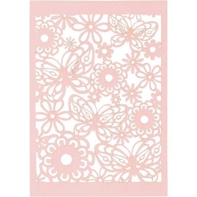 Creativ Company Patroonkarton, vel 10,5x15 cm, 200 gr, lichtrood, 10 stuk/ 1 doos