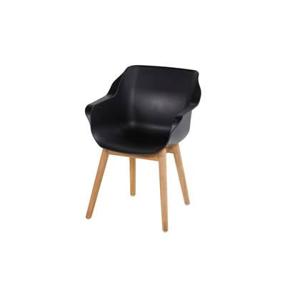 Hartman Sophie Studio dining armstoel - Carbon Black - Teak poot