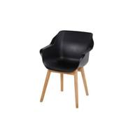 Hartman Sophie Studio dining armstoel - Carbon Black - Teak poot