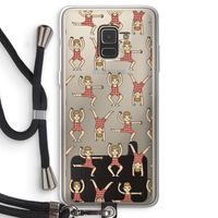 Gymboys: Samsung Galaxy A8 (2018) Transparant Hoesje met koord