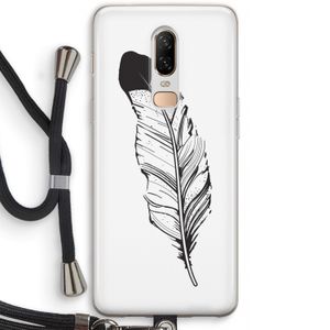 Pluim: OnePlus 6 Transparant Hoesje met koord