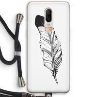 Pluim: OnePlus 6 Transparant Hoesje met koord