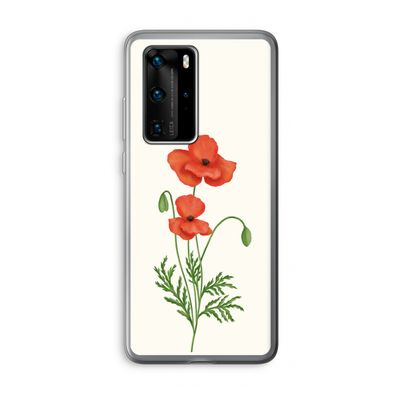 Red poppy: Huawei P40 Pro Transparant Hoesje