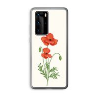Red poppy: Huawei P40 Pro Transparant Hoesje Red poppy: Huawei P40 Pro Transparant Hoesje
