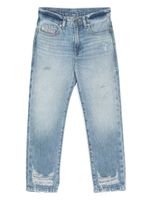 Diesel Kids jean slim à effet usé - Bleu