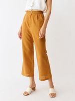 Linen Linen Loose Plain Fashion Pants - thumbnail